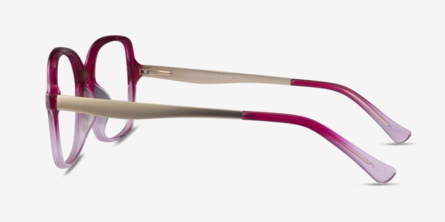 Clematis Clear Pink AcetateEyeglass Frames from EyeBuyDirect, Side View