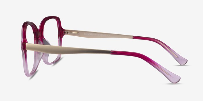 Clematis Clear Pink Acetate Eyeglass Frames from EyeBuyDirect