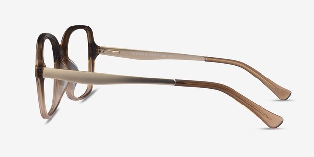 Clematis Clear Brown AcetateEyeglass Frames from EyeBuyDirect, Side View