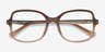 Clematis Clear Brown AcetateEyeglass Frames from EyeBuyDirect, Closed View