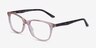 Paint Clear Pink Floral PlasticEyeglass Frames from EyeBuyDirect, Angle View