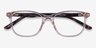 Paint Clear Pink Floral PlasticEyeglass Frames from EyeBuyDirect, Closed View