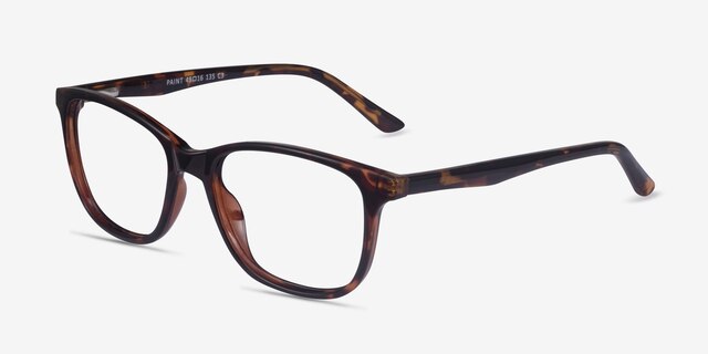 Paint Tortoise PlasticEyeglass Frames from EyeBuyDirect, Angle View