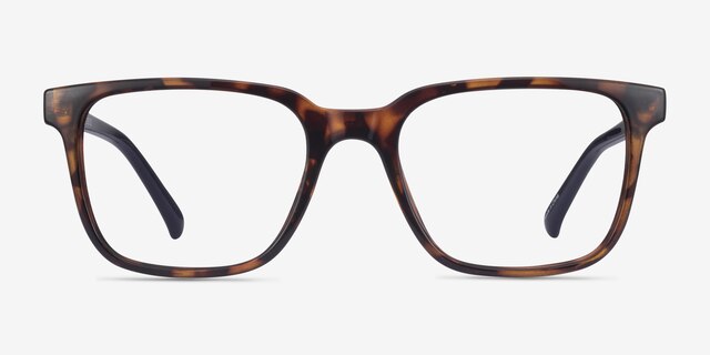 Boat Tortoise Navy PlasticEyeglass Frames from EyeBuyDirect, Front View