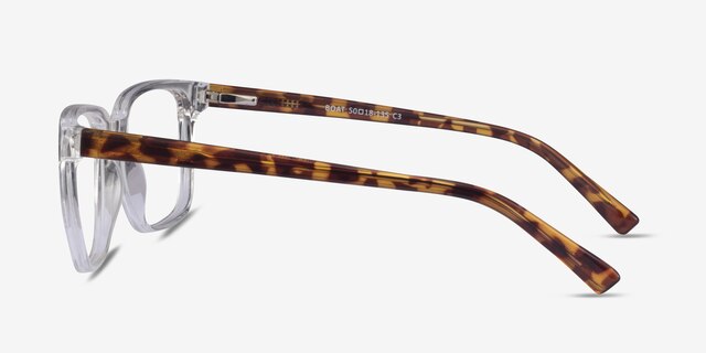 Boat Clear Tortoise PlasticEyeglass Frames from EyeBuyDirect, Side View