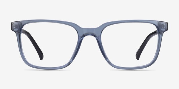 Boat Clear Blue Plastic Eyeglass Frames