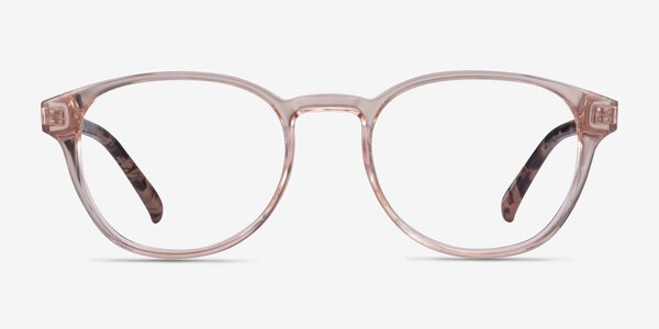 Cool Clear Pink Floral Plastique Montures de lunettes de vue