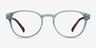 Cool Clear Blue Tortoise PlasticEyeglass Frames from EyeBuyDirect, Front View