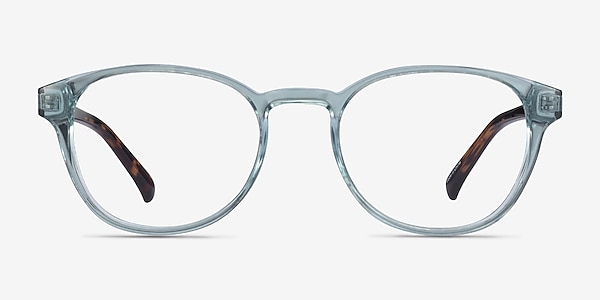 Cool Clear Blue Tortoise Plastic Eyeglass Frames