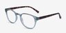 Cool Clear Blue Tortoise PlasticEyeglass Frames from EyeBuyDirect, Angle View