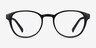 Cool Black PlasticEyeglass Frames from EyeBuyDirect, Front View