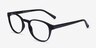 Cool Black PlasticEyeglass Frames from EyeBuyDirect, Angle View