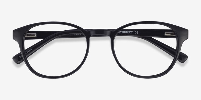 Cool Black PlasticEyeglass Frames from EyeBuyDirect, Closed View