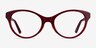 Dilly Burgundy AcetateEyeglass Frames from EyeBuyDirect, Front View