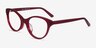 Dilly Burgundy AcetateEyeglass Frames from EyeBuyDirect, Angle View