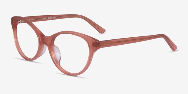 Dilly Pink AcetateEyeglass Frames from EyeBuyDirect, Angle View