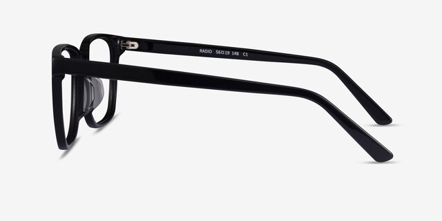Radio Black AcetateEyeglass Frames from EyeBuyDirect, Side View