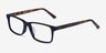 Osmotic Dark Blue Tortoise AcetateEyeglass Frames from EyeBuyDirect, Angle View