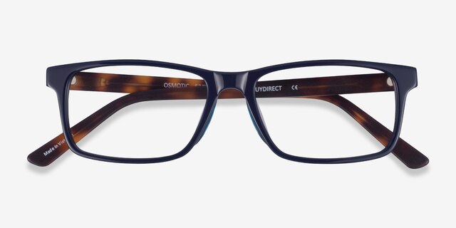 Osmotic Dark Blue Tortoise AcetateEyeglass Frames from EyeBuyDirect, Closed View