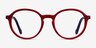 Happy Clear Red Navy AcetateEyeglass Frames from EyeBuyDirect, Front View