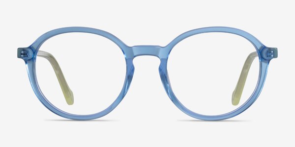 Happy Clear Blue Green Acétate Montures de lunettes de vue