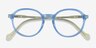 Happy Clear Blue Green AcetateEyeglass Frames from EyeBuyDirect, Closed View