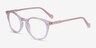 Amaze Clear Pink AcetateEyeglass Frames from EyeBuyDirect, Angle View