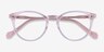 Amaze Clear Pink AcetateEyeglass Frames from EyeBuyDirect, Closed View