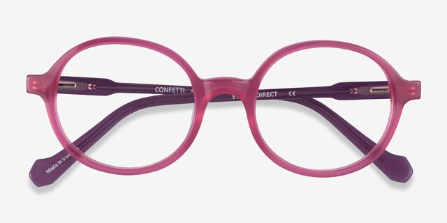 Confetti Pink Purple AcetateEyeglass Frames from EyeBuyDirect, Closed View
