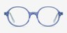 Confetti Clear Blue AcétateMontures de lunettes de vue d'EyeBuyDirect, Vue de Face