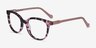 Popcorn Floral Pink AcétateMontures de lunettes de vue d'EyeBuyDirect, Vue d'Angle