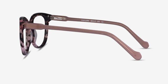 Popcorn Floral Pink AcétateMontures de lunettes de vue d'EyeBuyDirect, Vue de Côté