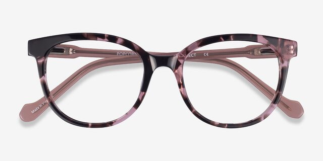 Popcorn Floral Pink AcétateMontures de lunettes de vue d'EyeBuyDirect, Vue Rapprochée