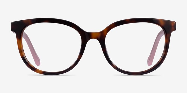 Popcorn Tortoise Pink AcetateEyeglass Frames from EyeBuyDirect, Front View