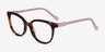 Popcorn Tortoise Pink AcetateEyeglass Frames from EyeBuyDirect, Angle View
