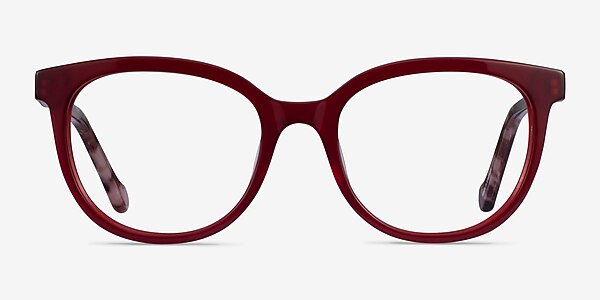 Popcorn Red Floral Acetate Eyeglass Frames