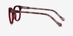 Popcorn Red Floral AcetateEyeglass Frames from EyeBuyDirect, Side View