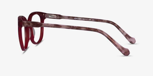 Popcorn Red Floral AcetateEyeglass Frames from EyeBuyDirect, Side View