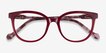 Popcorn Red Floral AcetateEyeglass Frames from EyeBuyDirect, Closed View