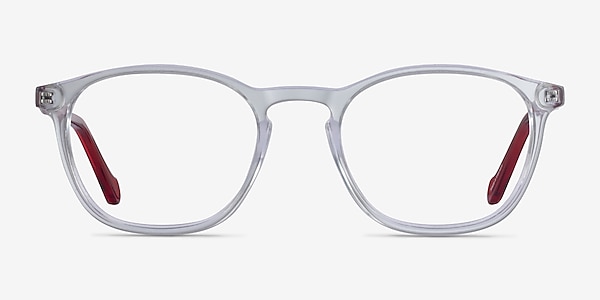 Skate Clear Red Acetate Eyeglass Frames