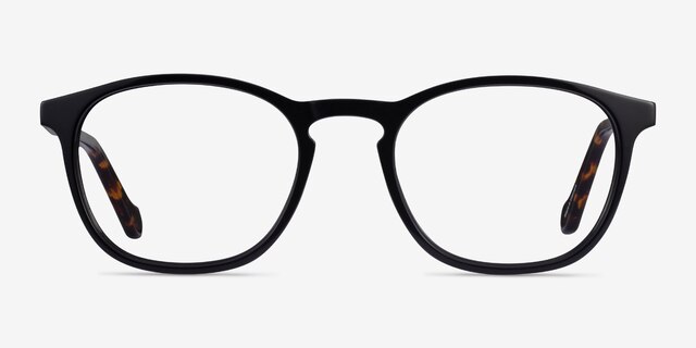 Skate Black Tortoise AcétateMontures de lunettes de vue d'EyeBuyDirect, Vue de Face