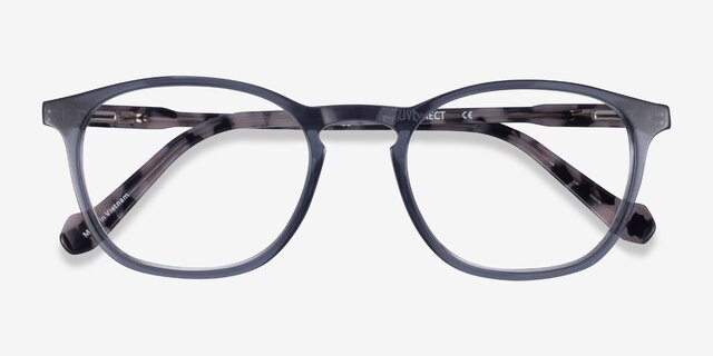 Skate Clear Gray Tortoise AcetateEyeglass Frames from EyeBuyDirect, Closed View