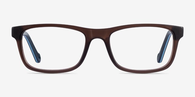 Scuba Brown Blue AcetateEyeglass Frames from EyeBuyDirect, Front View
