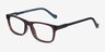 Scuba Brown Blue AcetateEyeglass Frames from EyeBuyDirect, Angle View