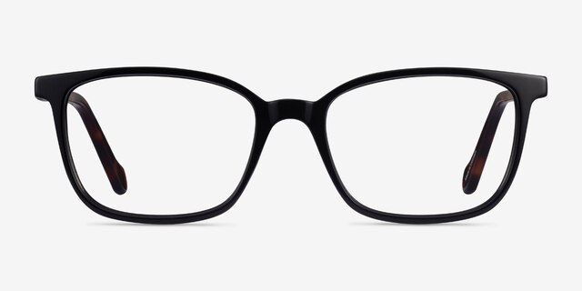 Travel Black Tortoise AcetateEyeglass Frames from EyeBuyDirect, Front View