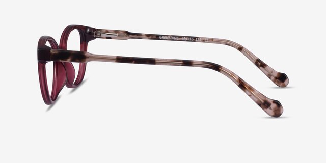 Grenadine Mulberry Tortoise AcetateEyeglass Frames from EyeBuyDirect, Side View