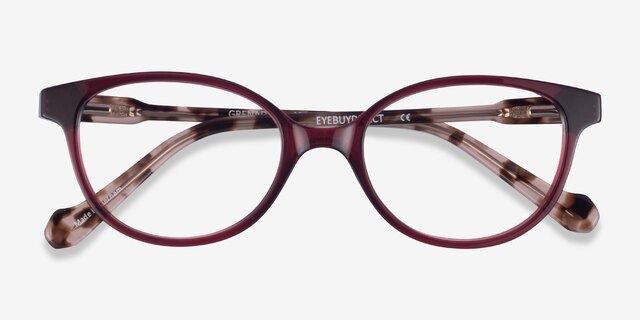Grenadine Mulberry Tortoise AcetateEyeglass Frames from EyeBuyDirect, Closed View