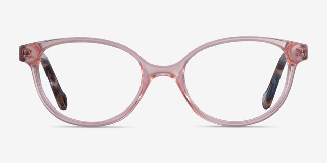 Grenadine Clear Pink Floral AcetateEyeglass Frames from EyeBuyDirect, Front View
