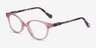 Grenadine Clear Pink Floral AcetateEyeglass Frames from EyeBuyDirect, Angle View