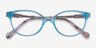 Grenadine Clear Blue Floral AcetateEyeglass Frames from EyeBuyDirect, Closed View